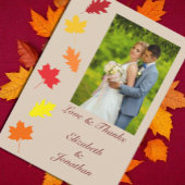 Fall Leaves Wedding Bedankkaart