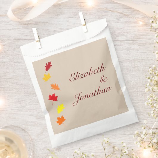 Fall Leaves Wedding Bedankzakje (Geknipt)