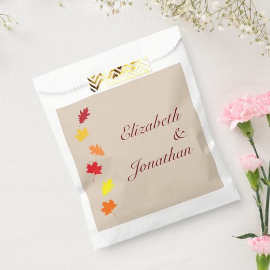Fall Leaves Wedding Bedankzakje (Gezegeld)