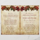 Fall Leaves Wedding Bi-Fold Program Sjabloon (Voorkant)