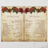 Fall Leaves Wedding Bi-Fold Program Sjabloon (Achterkant)