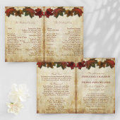 Fall Leaves Wedding Bi-Fold Program Sjabloon
