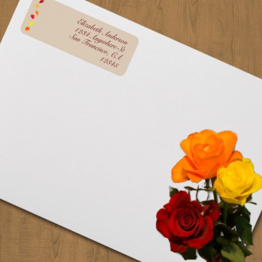 Fall Leaves Wedding Etiket