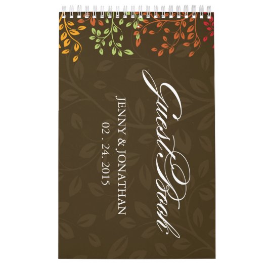 Fall Leaves Wedding Guestbook - Custom Kalender (Hoes)