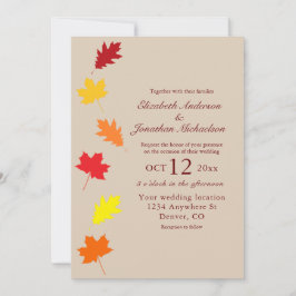 Fall Leaves Wedding Kaart