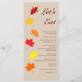 Fall Leaves Wedding Menu (Voorkant)