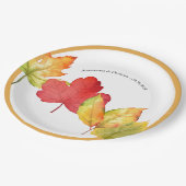 Fall Leaves Wedding Papieren Bordje (Gekanteld)