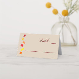 Fall Leaves Wedding Plaatskaartje