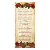 Fall Leaves Wedding Program Reclamekaart (Voorkant)