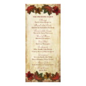 Fall Leaves Wedding Program Reclamekaart (Achterkant)