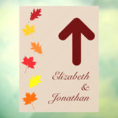 Fall Leaves Wedding Raamsticker (Vel 3)