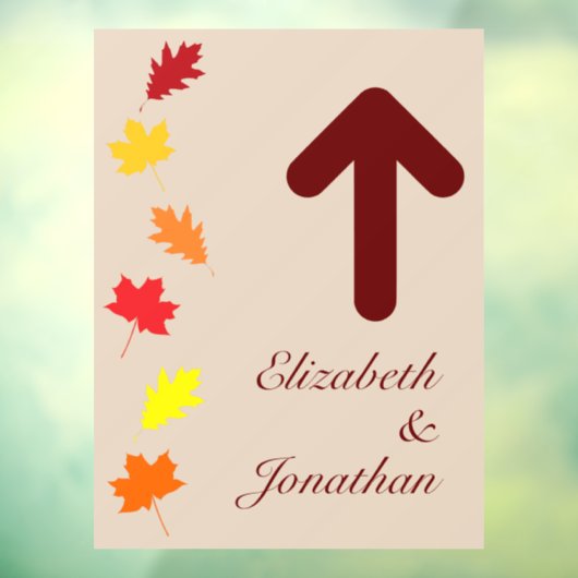 Fall Leaves Wedding Raamsticker (Vel 3)