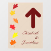 Fall Leaves Wedding Raamsticker (Vel)