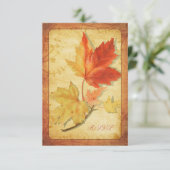 Fall Leaves Wedding Reply Kaart (RSVP-kaart) (Staand voorkant)
