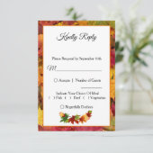 Fall Leaves Wedding RSVP-kaart Bedankkaart (Staand voorkant)