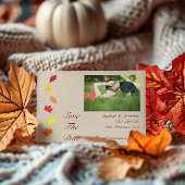 Fall Leaves Wedding Save The Date