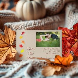 Fall Leaves Wedding Save The Date