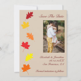 Fall Leaves Wedding Save The Date