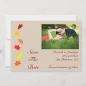 Fall Leaves Wedding Save The Date (Voorkant)