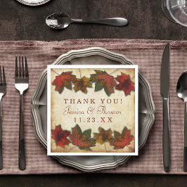 Fall Leaves Wedding Servet