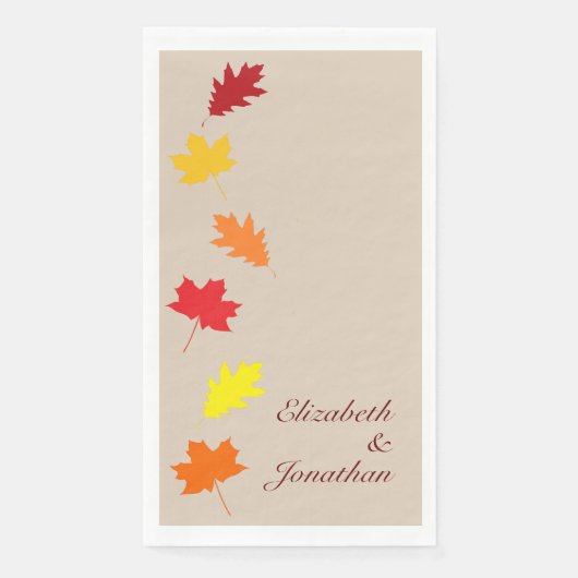 Fall Leaves Wedding Servet (Voorkant)