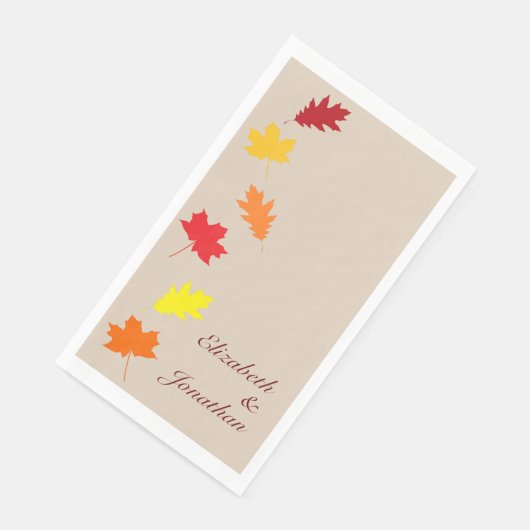 Fall Leaves Wedding Servet (Hoek)