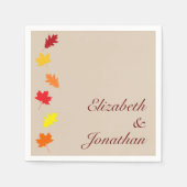 Fall Leaves Wedding Servet (Voorkant)