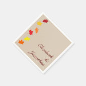 Fall Leaves Wedding Servet (Hoek)