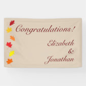 Fall Leaves Wedding Spandoek (Horizontaal)