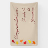 Fall Leaves Wedding Spandoek (Verticaal)