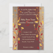 Fall Leaves Wedding Uitnodiging (Voorkant)
