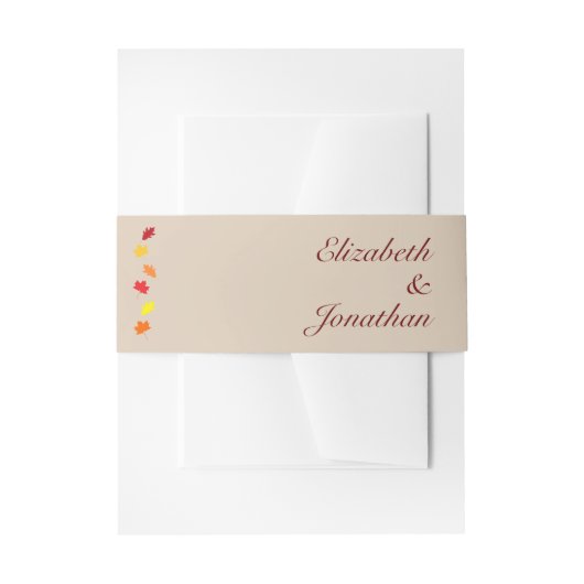 Fall Leaves Wedding Uitnodigingen Wikkel (Voorkant Voorbeeld)