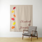 Fall Leaves Wedding Wandkleed (In situ)
