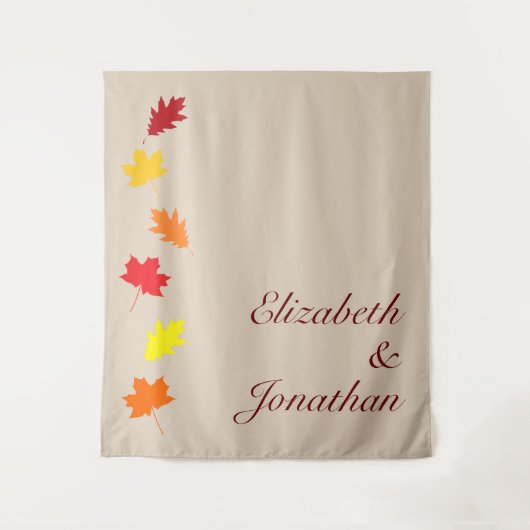 Fall Leaves Wedding Wandkleed (Voorkant)