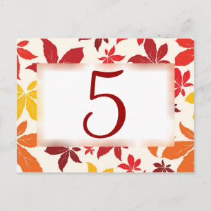 Fall Leaves Wedstrijd-nummer Briefkaart