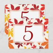 Fall Leaves Wedstrijd-nummer Briefkaart (Voorkant / Achterkant)