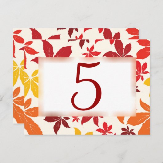 Fall Leaves Wedstrijd-nummer Briefkaart (Voorkant / Achterkant)