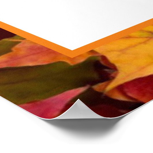 Fall Leaves Welcome Wedding Celebration Sign Poster (Hoek)