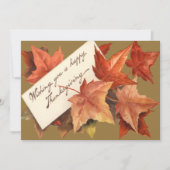 Fall Leaves wenst u een fijne Thanksgiving Feestdagenkaart (Voorkant)