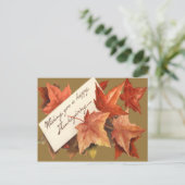 Fall Leaves wenst u een fijne Thanksgiving Feestdagenkaart (Staand voorkant)