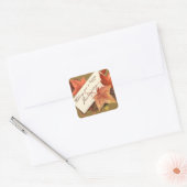 Fall Leaves wenst u een fijne Thanksgiving Vierkante Sticker (Envelop)