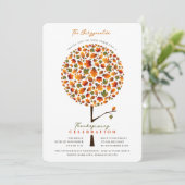 Fall Leaves Whimsical Pop Tree Thanksgiving Kaart (Staand voorkant)