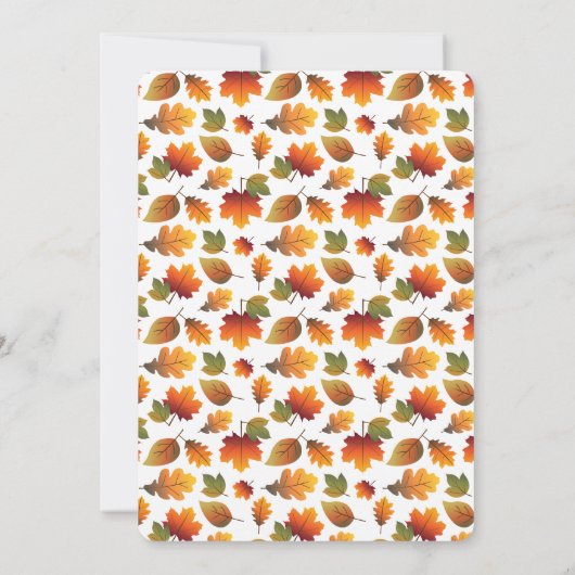 Fall Leaves Whimsical Pop Tree Thanksgiving Kaart (Achterkant)
