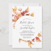 Fall Leaves | Witte en Bourgogne Vrijgezellenfeest Kaart (Voorkant)