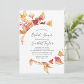 Fall Leaves | Witte en Bourgogne Vrijgezellenfeest Kaart (Staand voorkant)