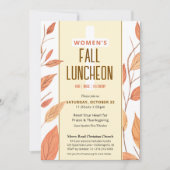 Fall Leaves Women's Church Luncheon Uitnodiging (Voorkant)