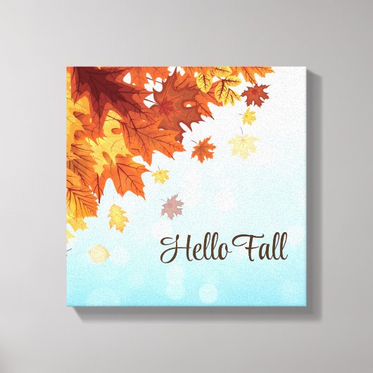 Fall Leaves Wrapped Canvas Art (Voorkant)