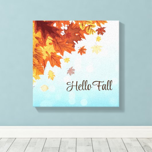 Fall Leaves Wrapped Canvas Art (Insitu (Houten vloer))