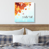 Fall Leaves Wrapped Canvas Art Afdruk (Insitu (Slaapkamer))