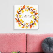 Fall Leaves Wreath Canvas Art Afdruk (Insitu (Woonkamer))